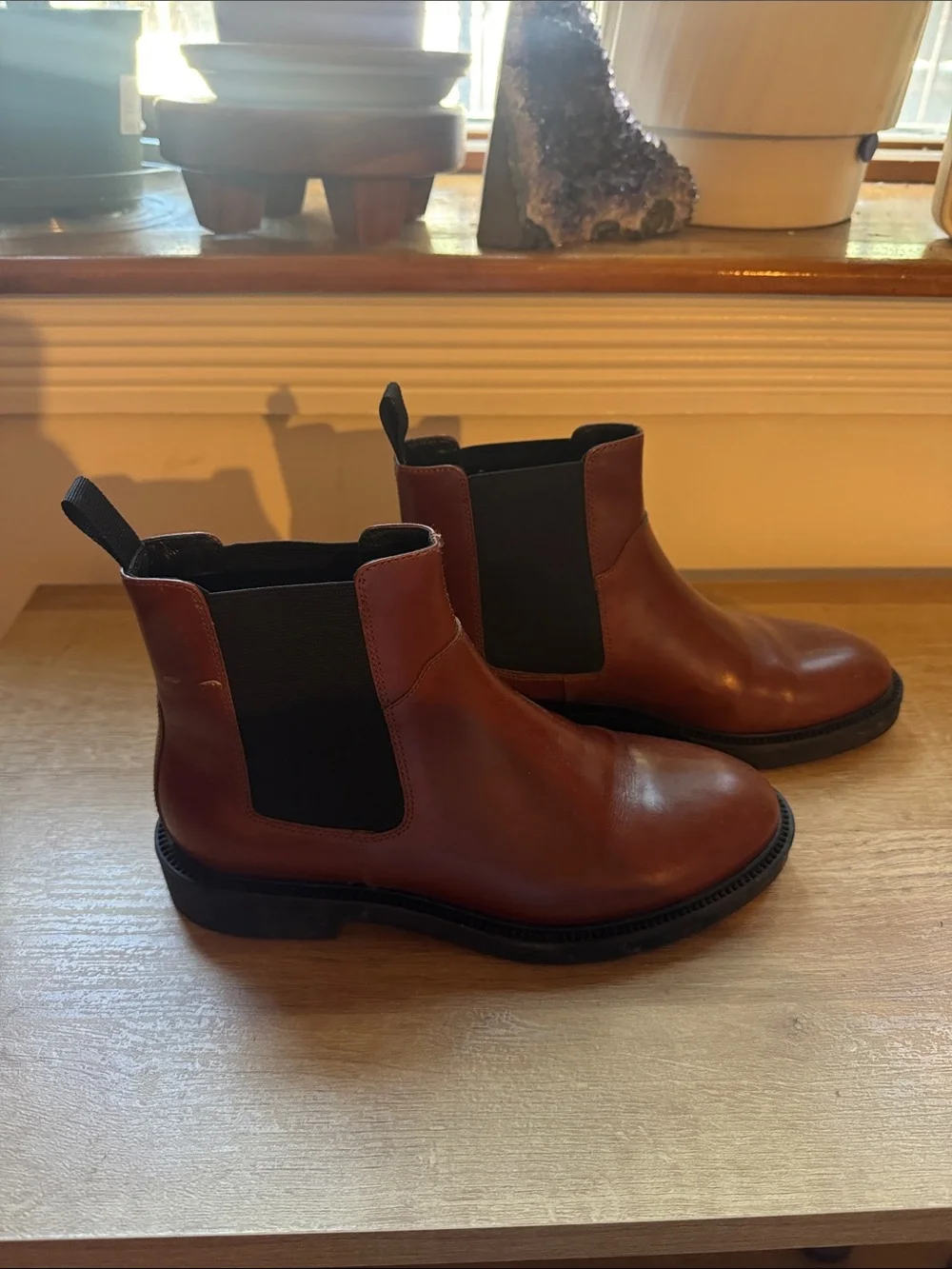Vagabond Brown Leather Chelsea Ankle Boots
